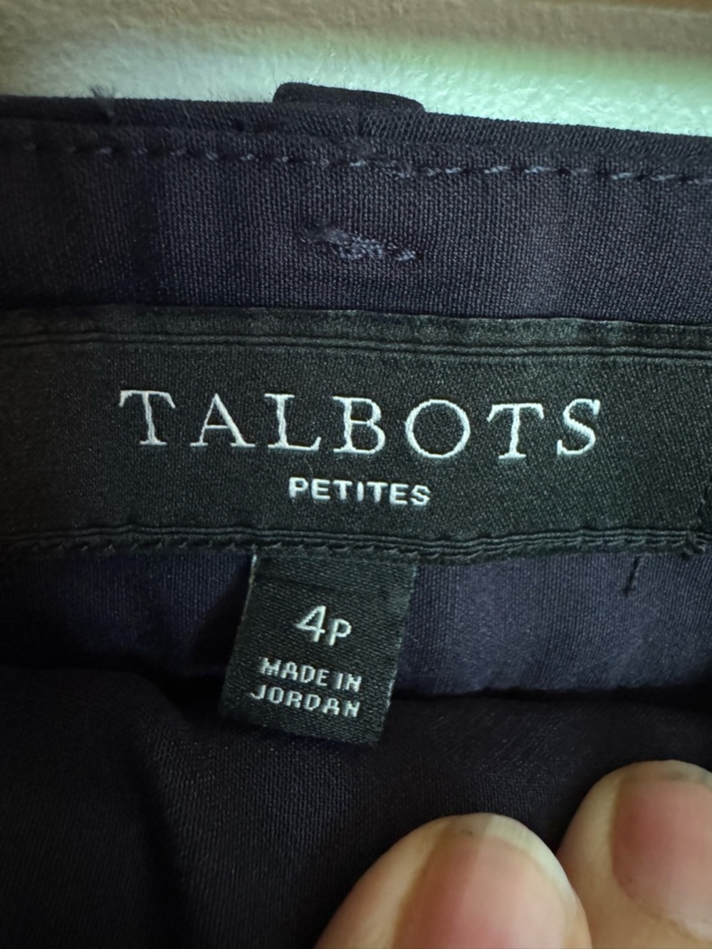 Talbots Petites 4P Dark Navy (almost black) Ankle Dress Pants Stretch Work - Picture 4 of 8